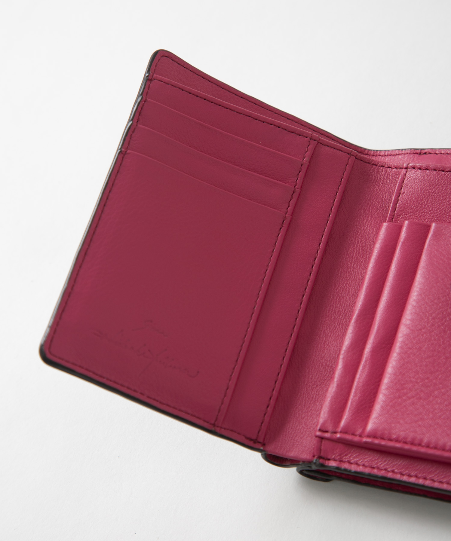 メール型二つ折り財布/レオパード箔押し