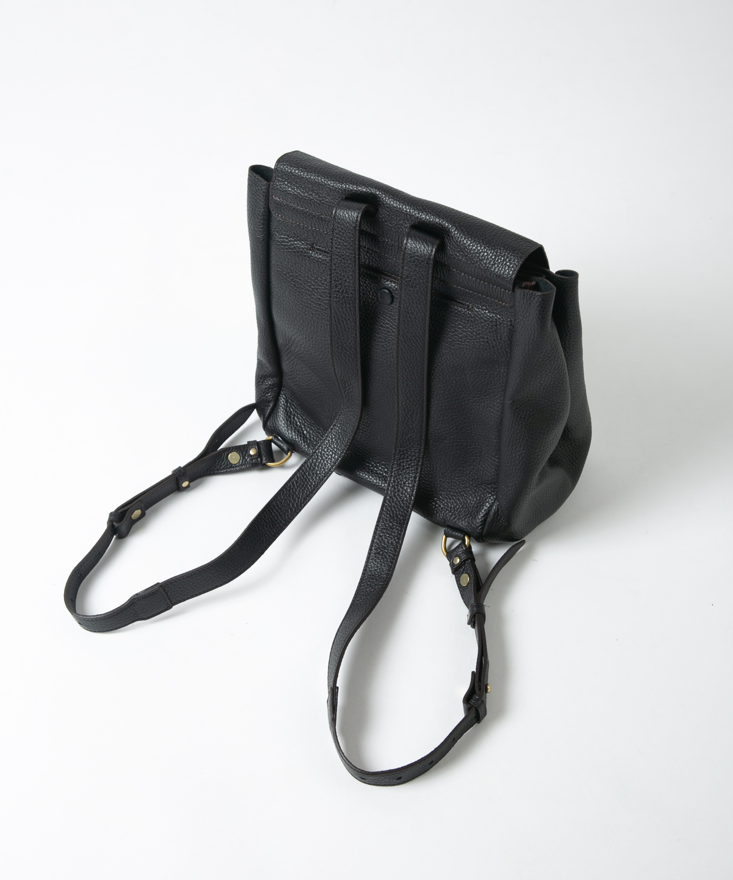 配色レザーリュック