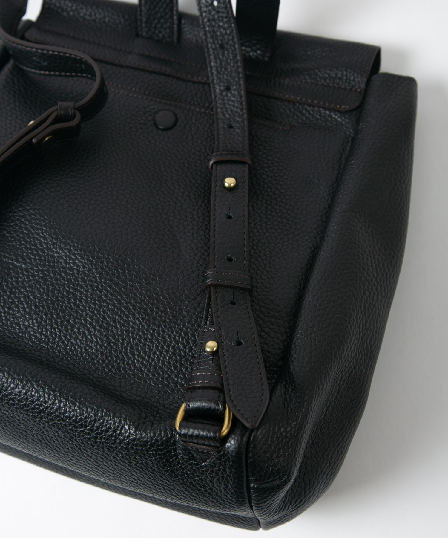 配色レザーリュック