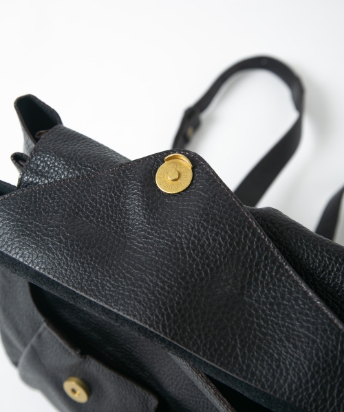 配色レザーリュック