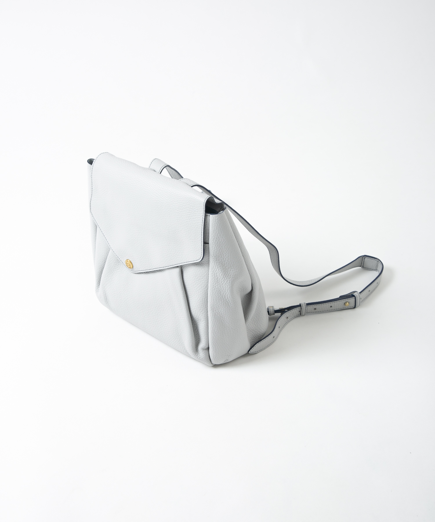 配色レザーリュック