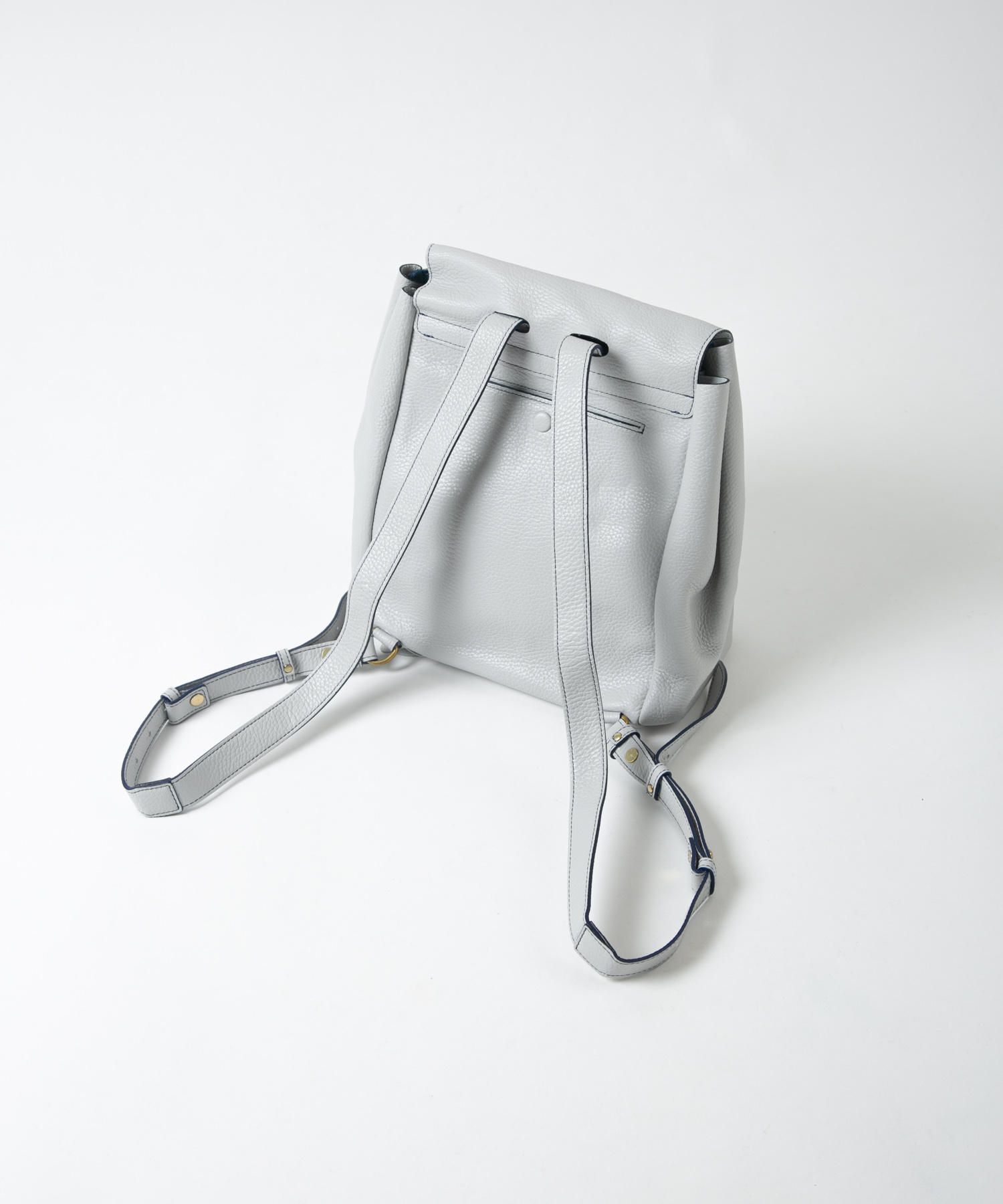 配色レザーリュック