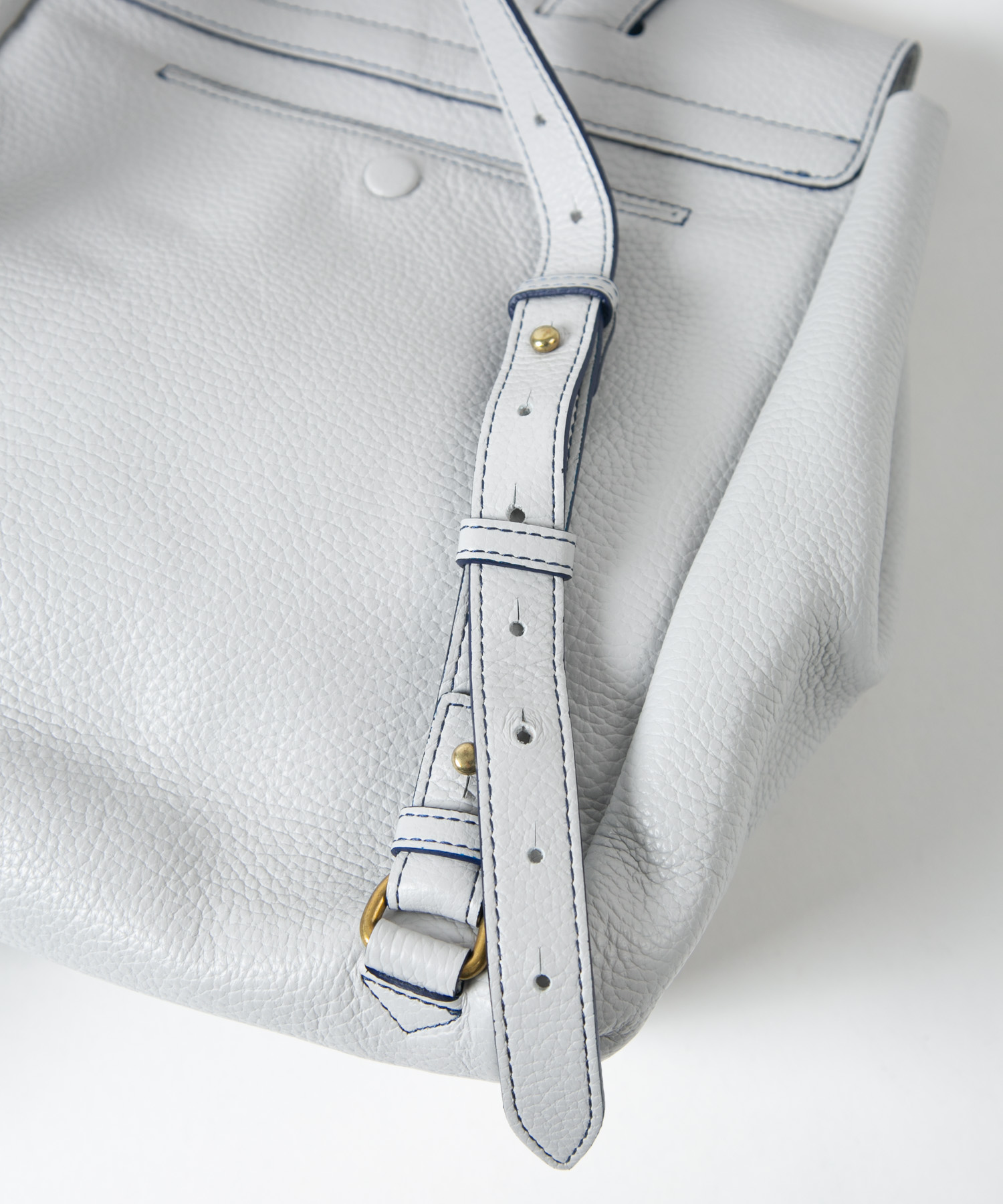 配色レザーリュック