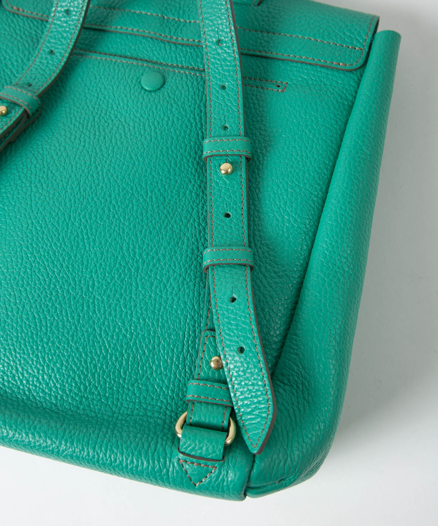 配色レザーリュック