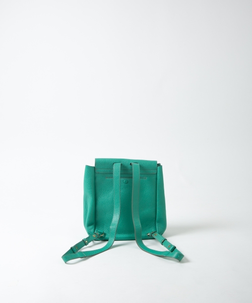 配色レザーリュック