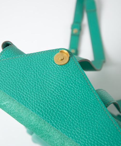 配色レザーリュック