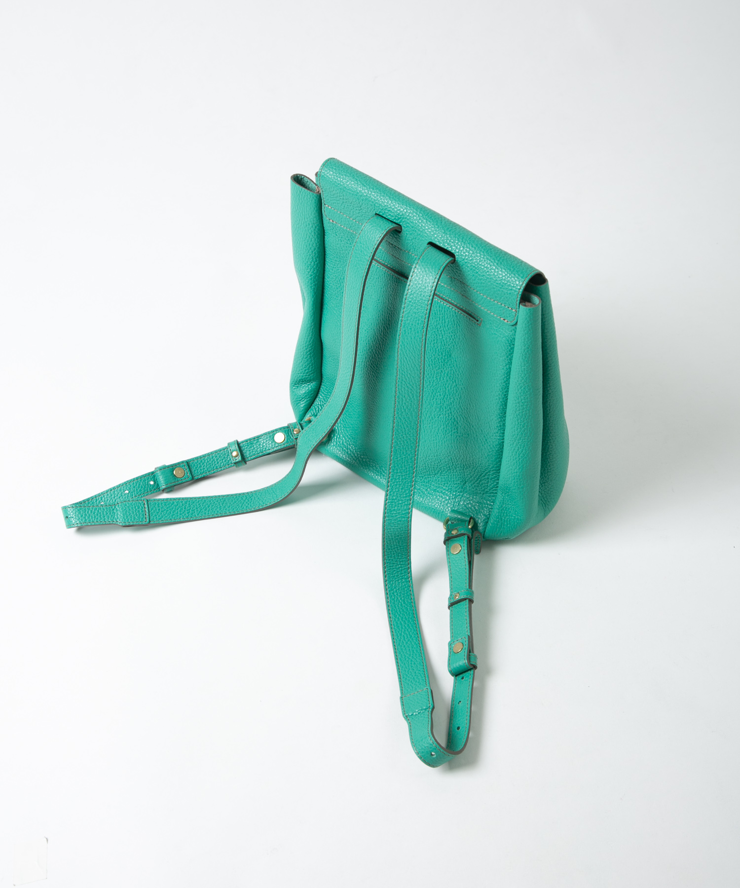 配色レザーリュック