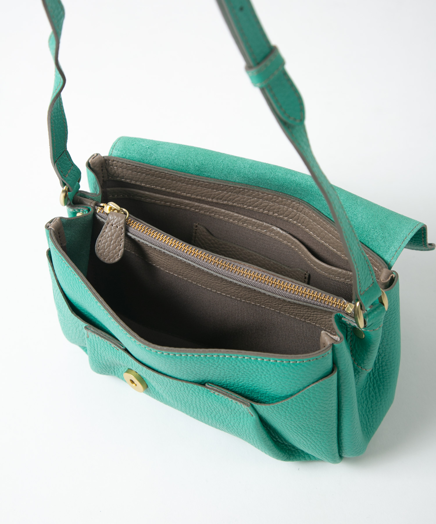 配色コンパクトショルダーバッグ