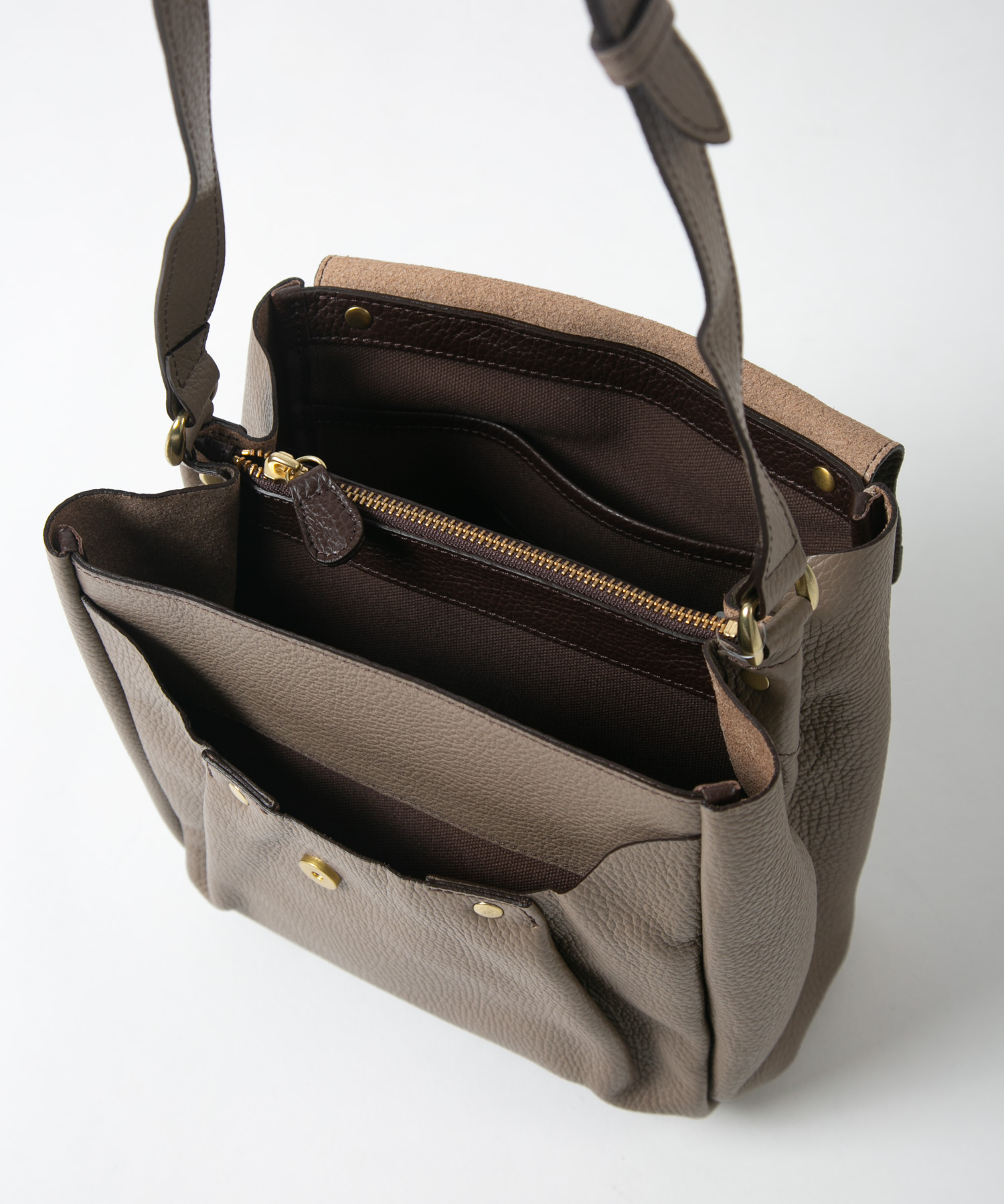 配色ショルダーバッグ