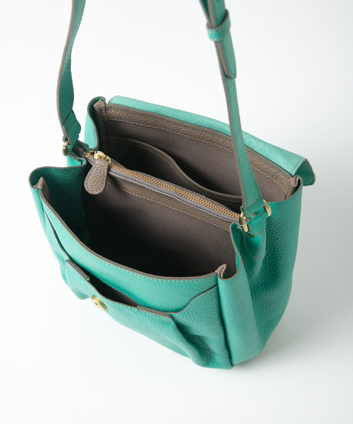 配色ショルダーバッグ