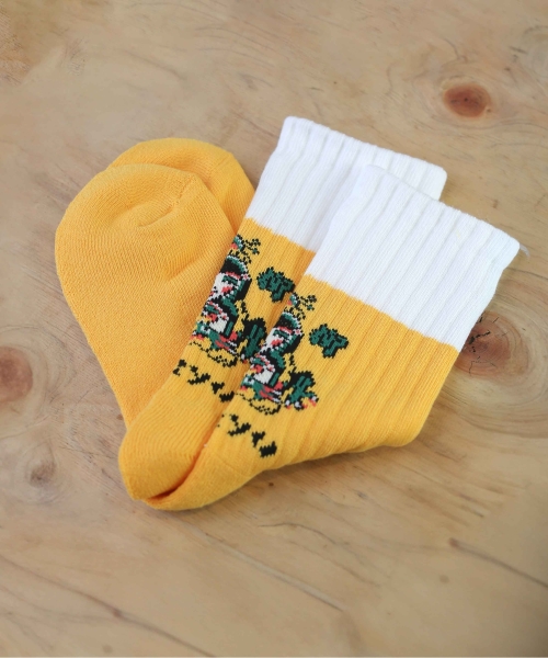 KARYU × BILLY BUDDUSKY SOCKS YELLOW/WHITE