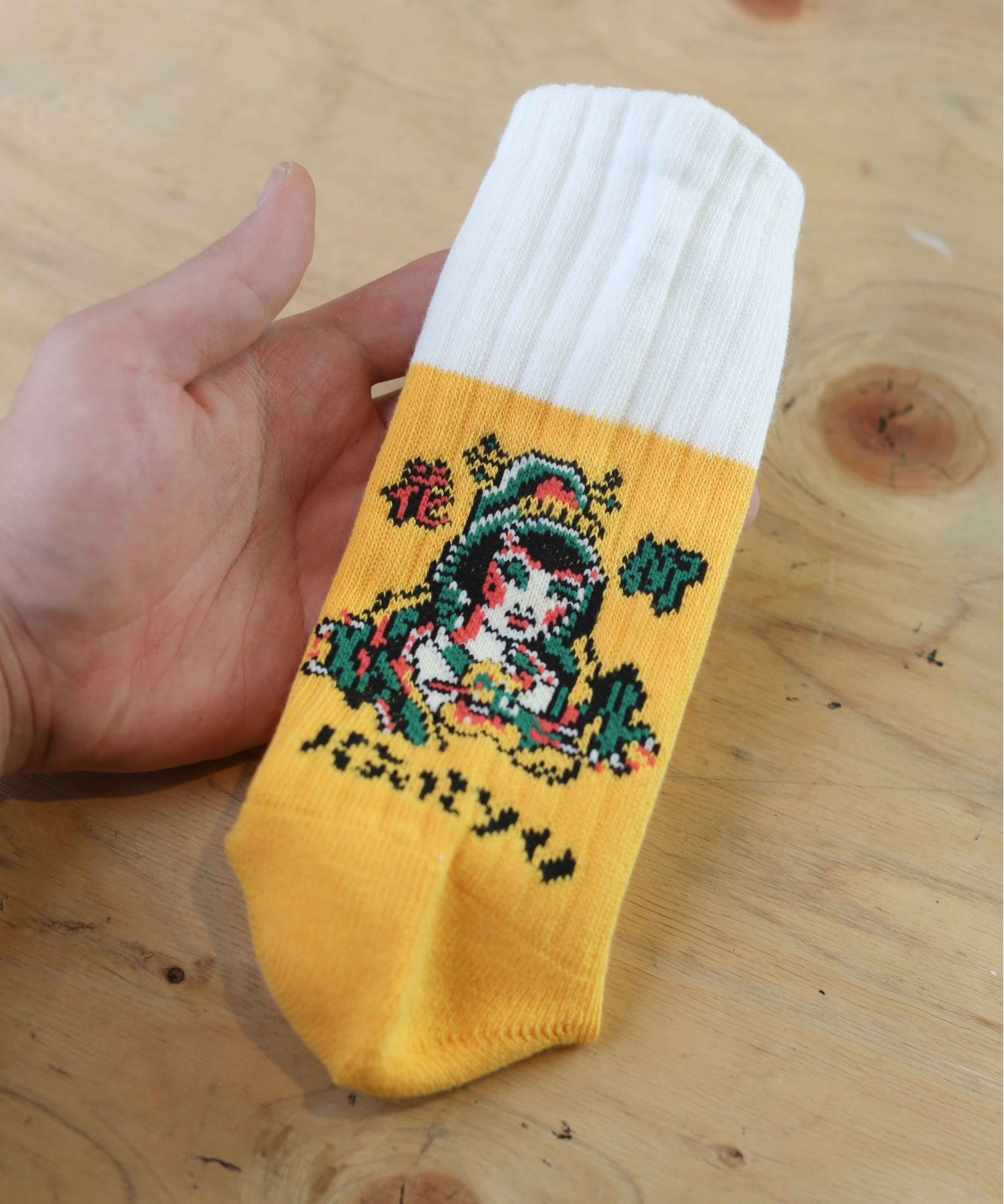 KARYU × BILLY BUDDUSKY SOCKS YELLOW/WHITE