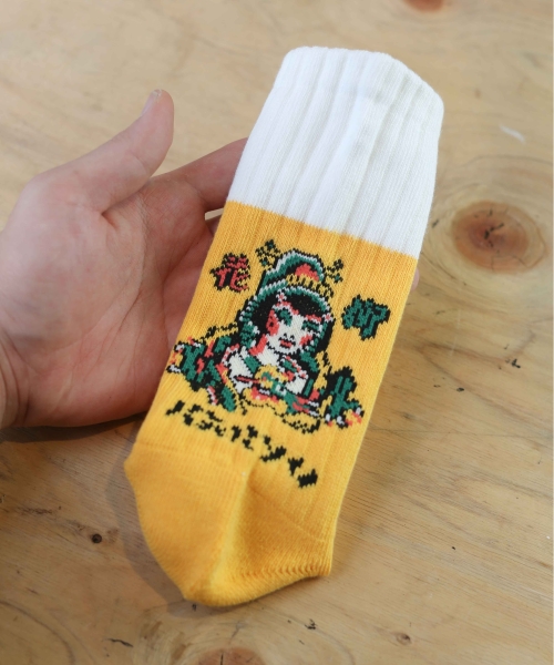 KARYU × BILLY BUDDUSKY SOCKS YELLOW/WHITE