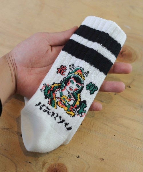 KARYU × BILLY BUDDUSKY SOCKS BLACK/WHITE