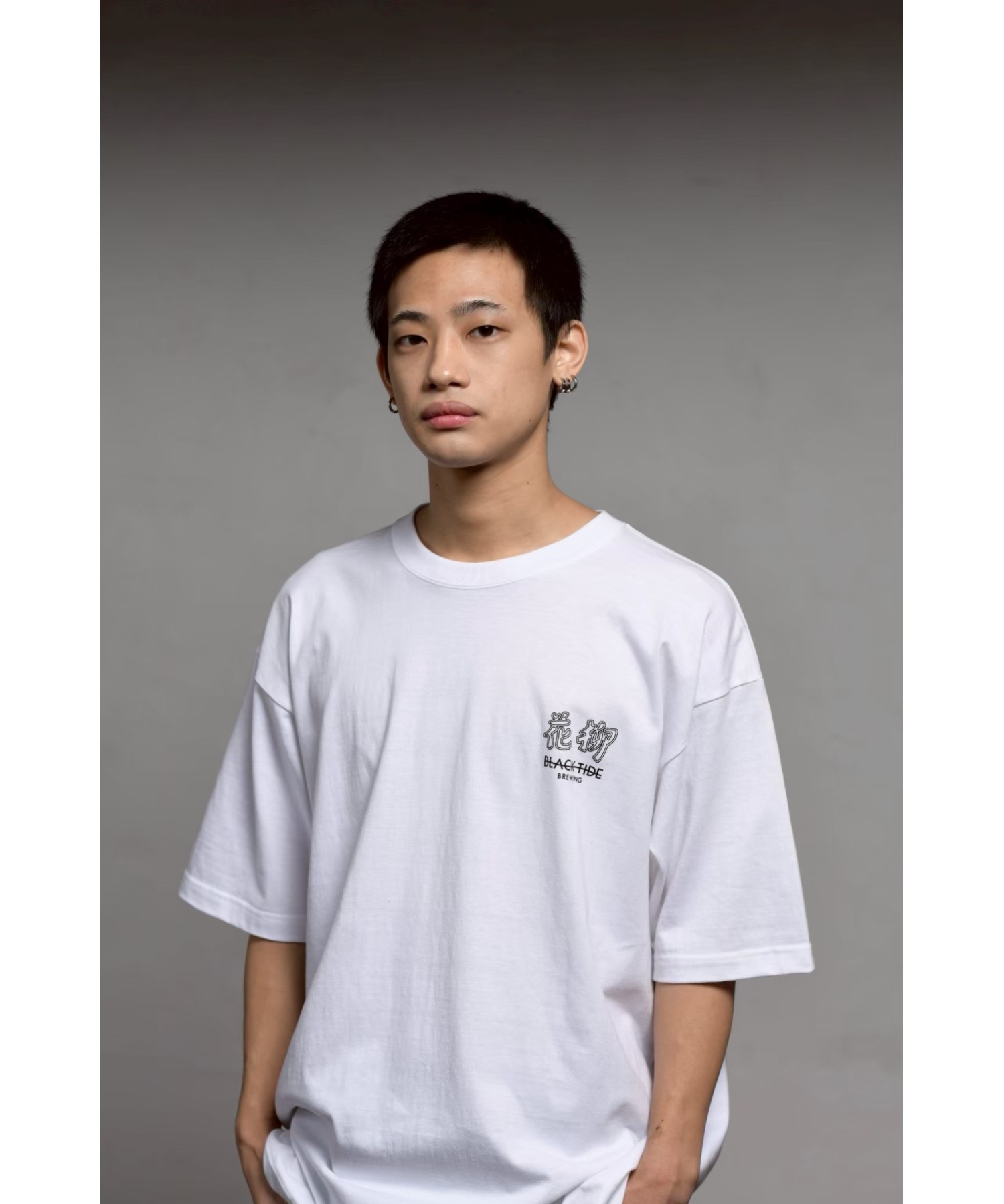 花柳 KARYU × BLACK TIDE BREWING|コラボ 半袖Tシャツ ホワイト
