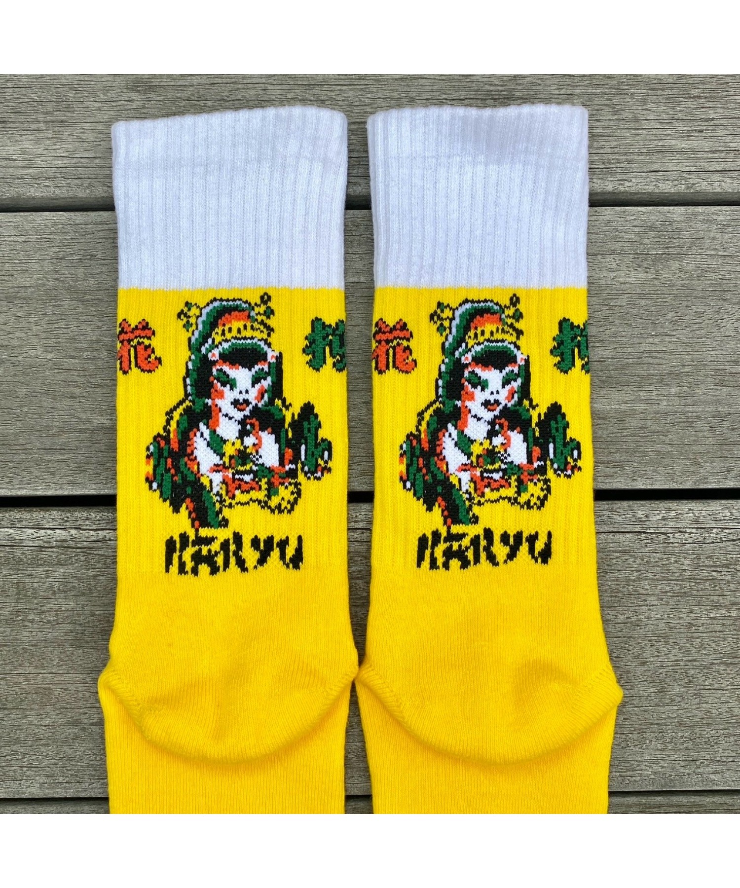 花柳 - KARYU - SOCKS YELLOW / WHITE