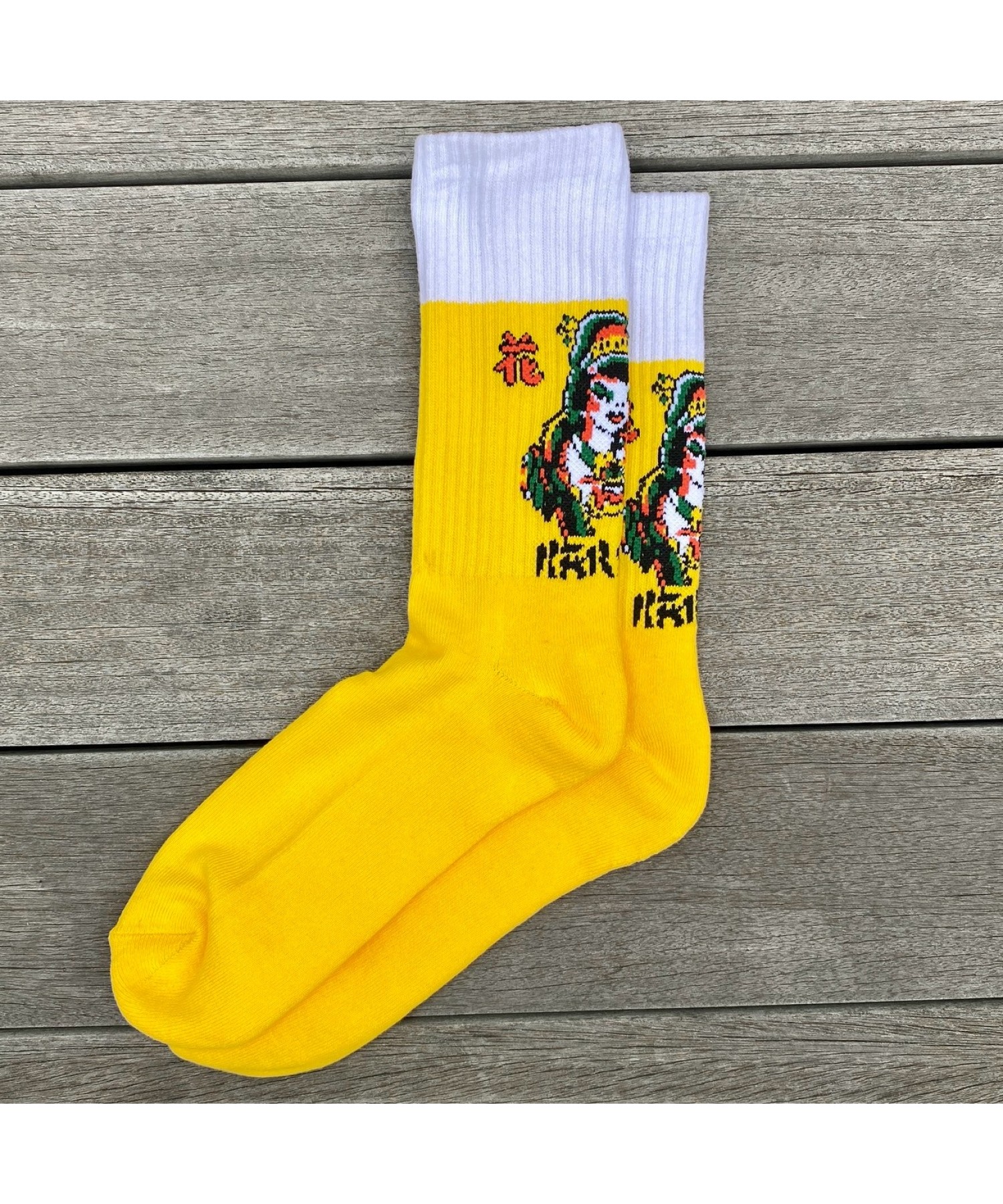 花柳 - KARYU - SOCKS YELLOW / WHITE
