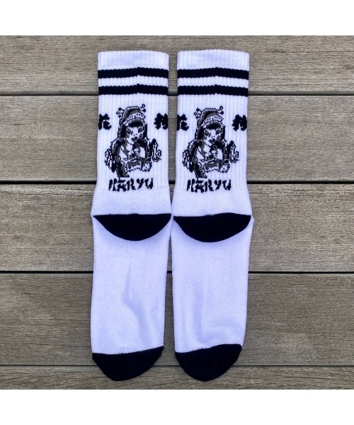 花柳 - KARYU - SOCKS BLACK / WHITE