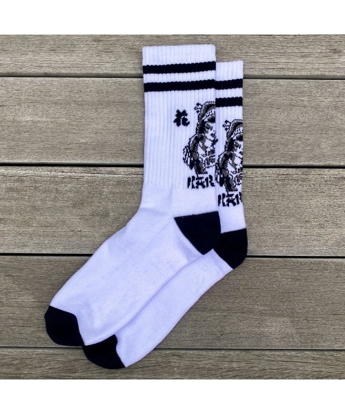 花柳 - KARYU - SOCKS BLACK / WHITE