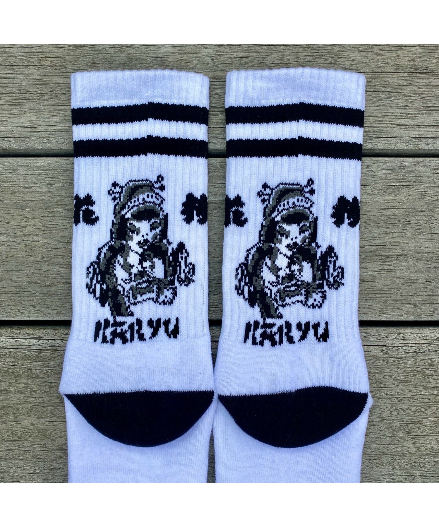 花柳 - KARYU - SOCKS BLACK / WHITE