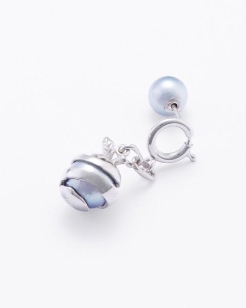 akoya pearl chain ear pierce short-RIGHT