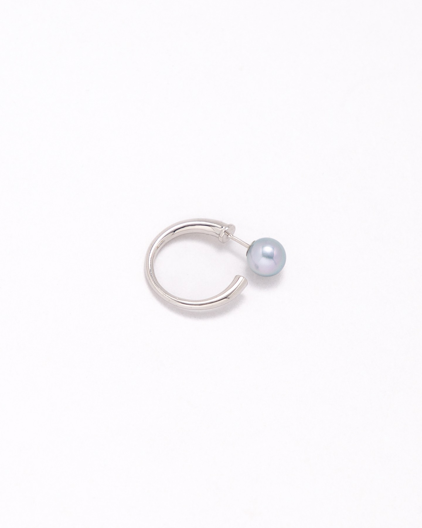 Akoya pearl catch hoop earrings(pair)