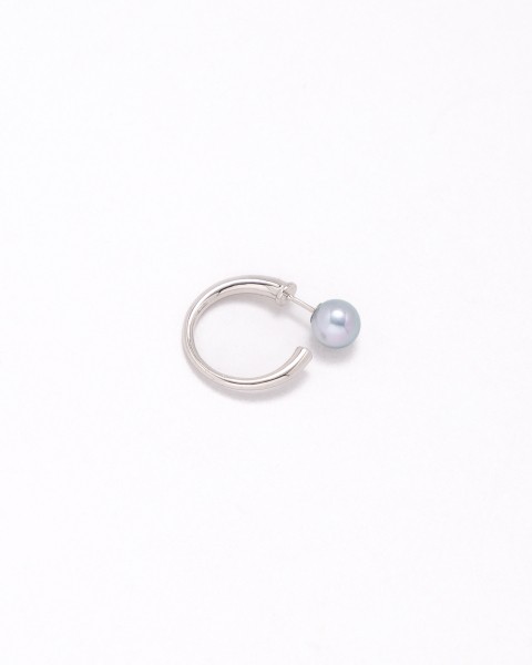 Akoya pearl catch hoop earrings(pair)