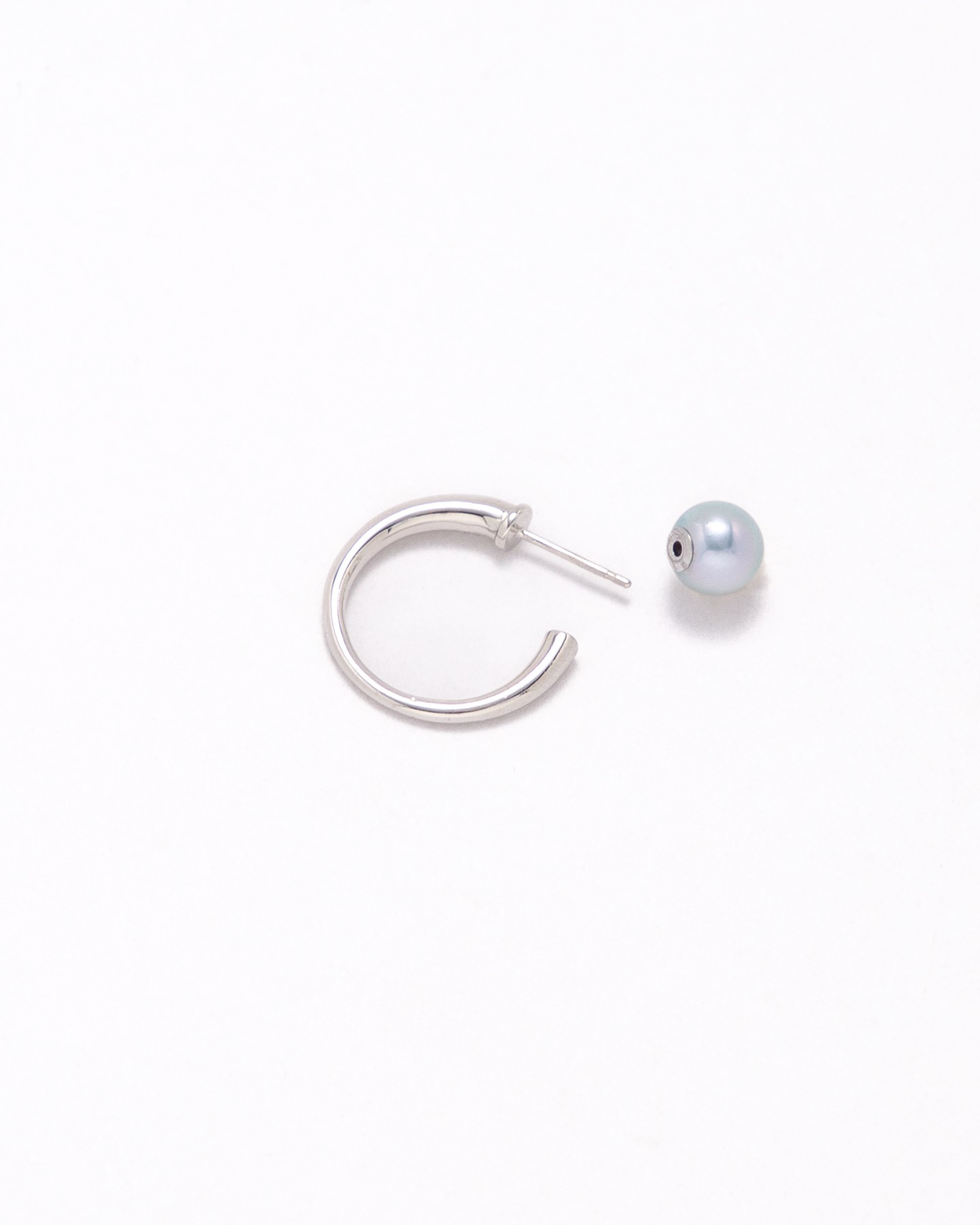 Akoya pearl catch hoop earrings(pair)
