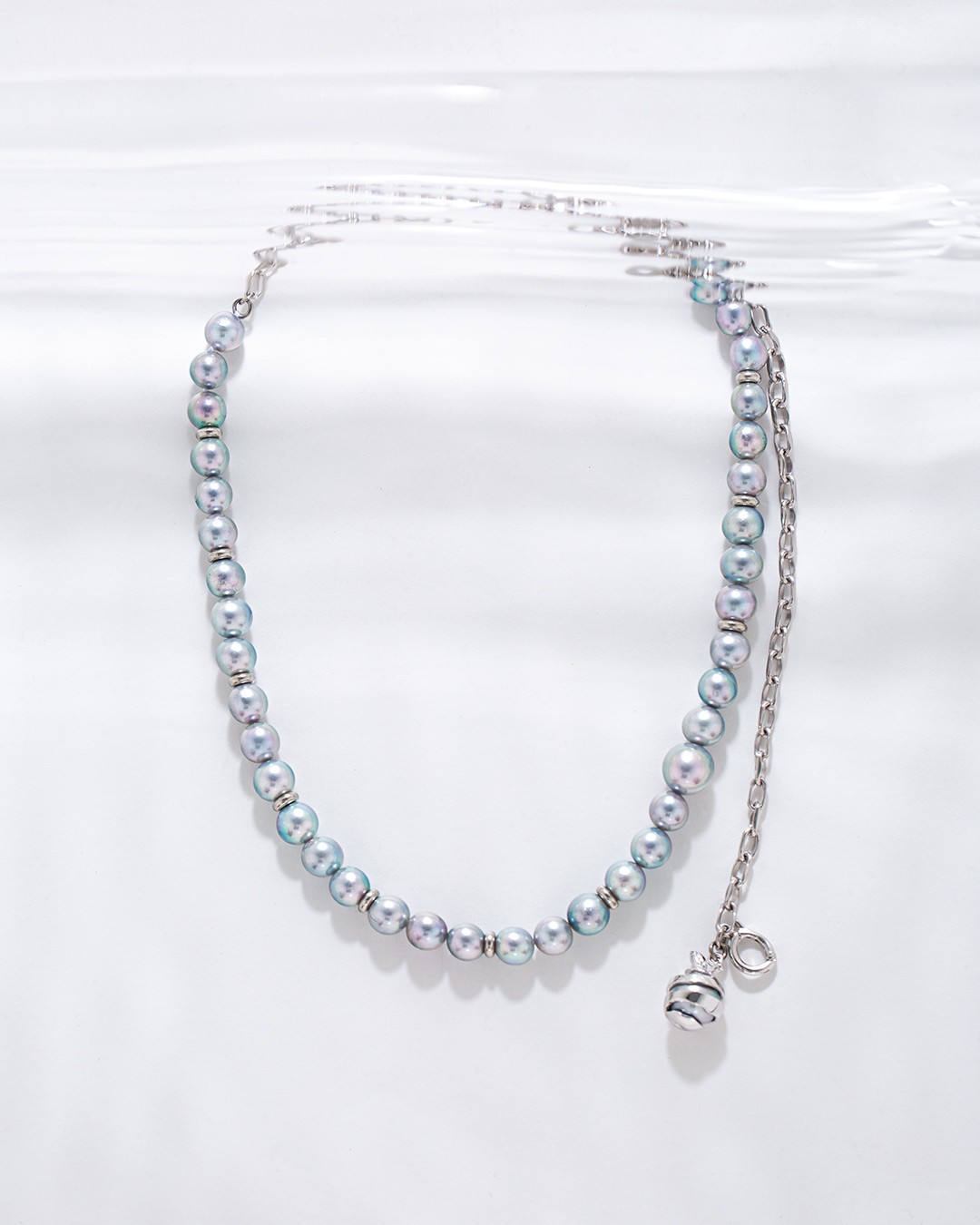Layer pearl necklace-short/7.5mm