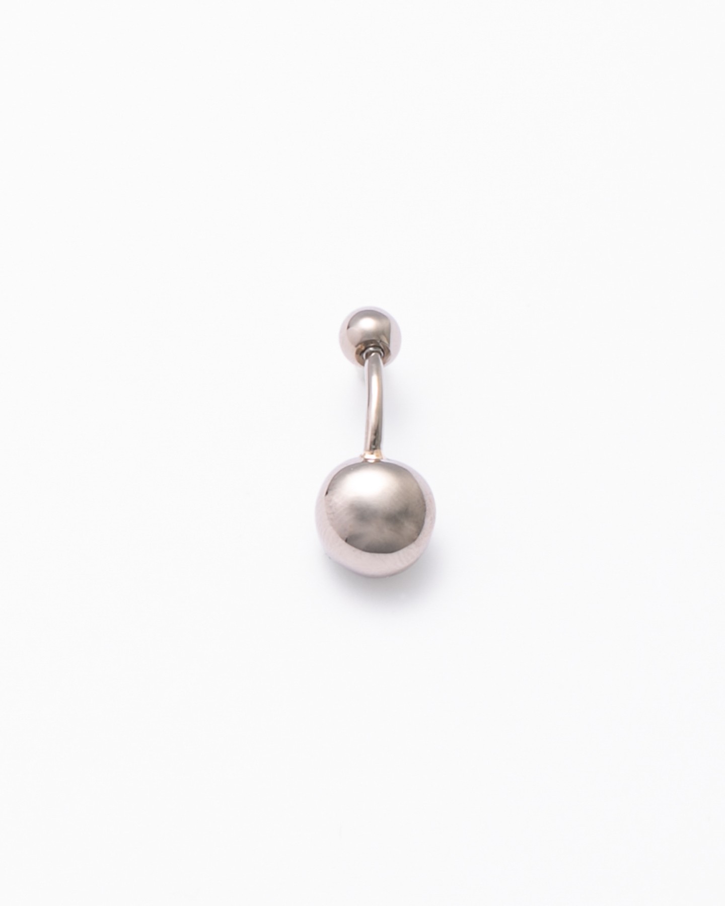 K18WG tahitian keshi pearl body pierce
