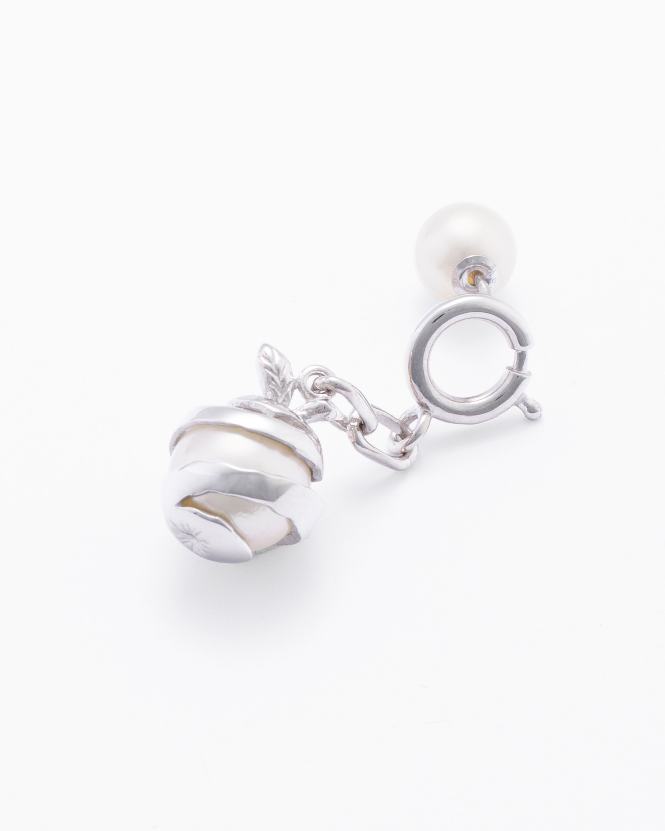 akoya pearl chain ear pierce short-LEFT