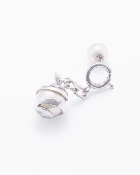 akoya pearl chain ear pierce short-LEFT
