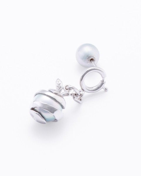 akoya pearl chain ear pierce short-RIGHT