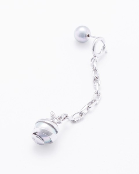 akoya pearl chain ear pierce long-LEFT