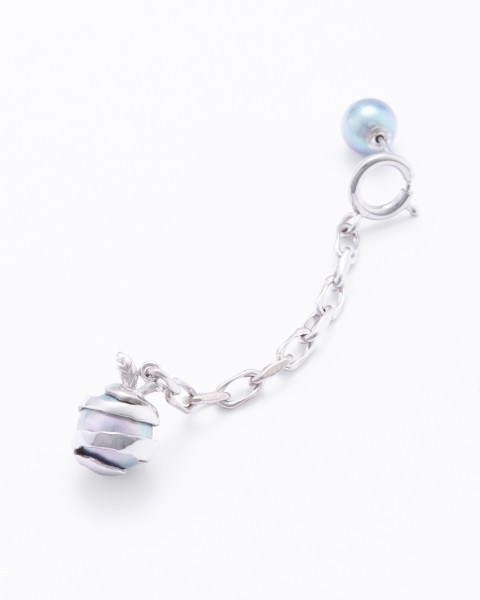 akoya pearl chain ear pierce long-LEFT