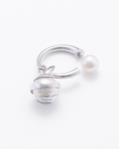 akoya pearl ring ear pierce (one piece)