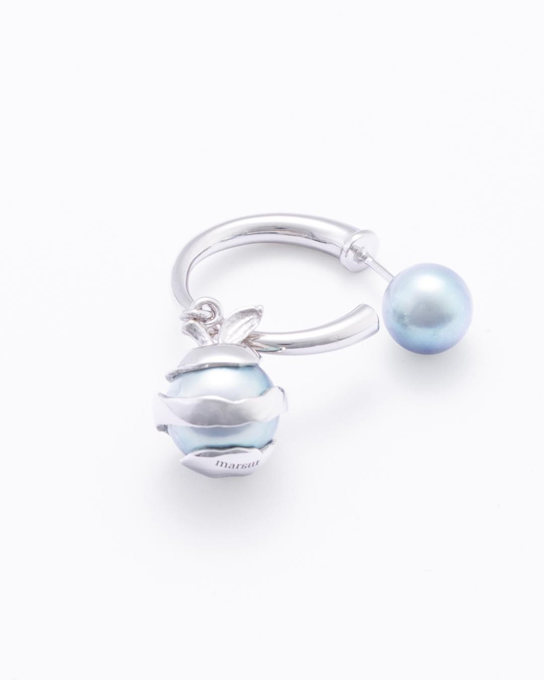 akoya pearl ring ear pierce (one piece)