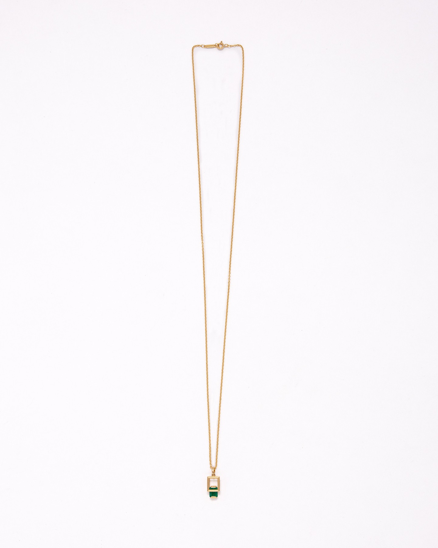 Out of frame emerald necklace 1.081ct/one of a kind(鑑別書付き)