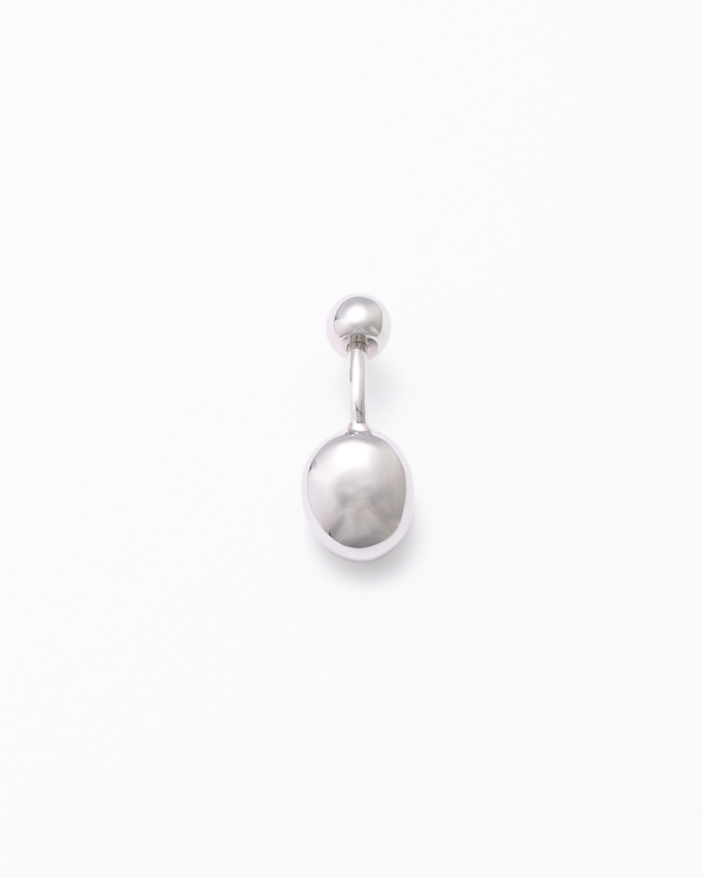 Platinam tahitian keshi pearl body pierce