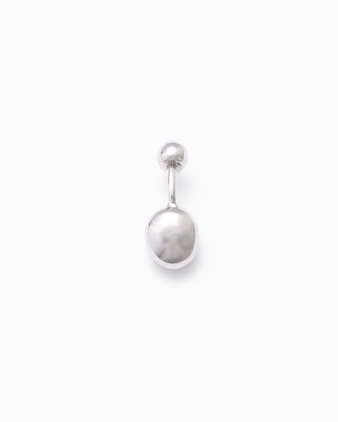 Platinam tahitian keshi pearl body pierce