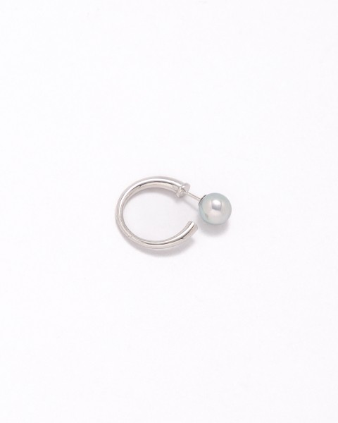 Akoya pearl catch hoop earrings(pair)