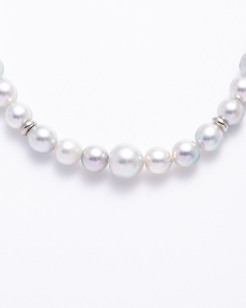Layer pearl necklace-long/7.5mm