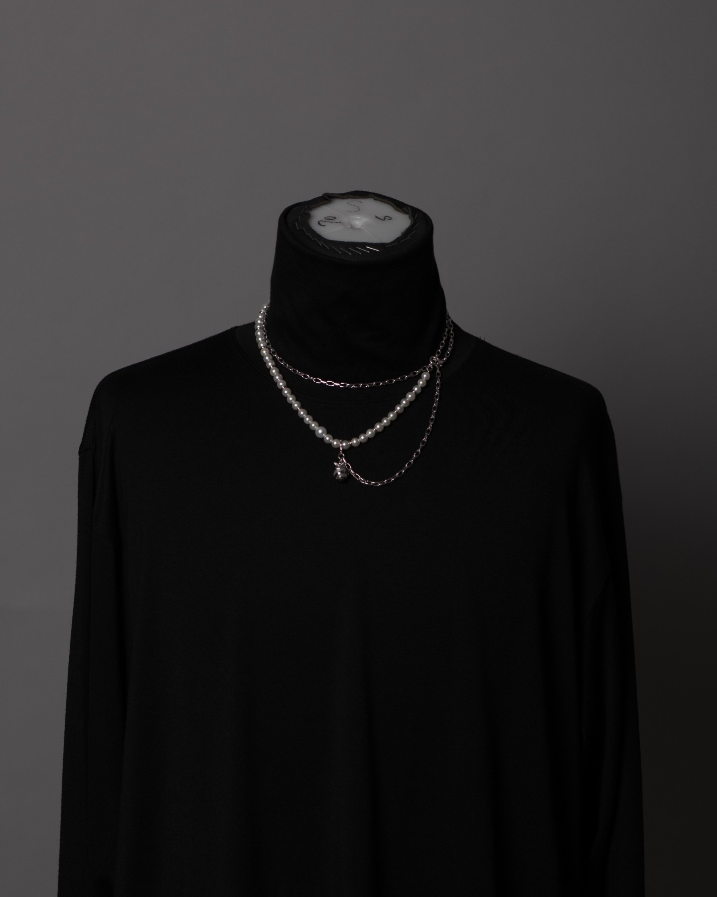 Layer pearl necklace-long/7.5mm