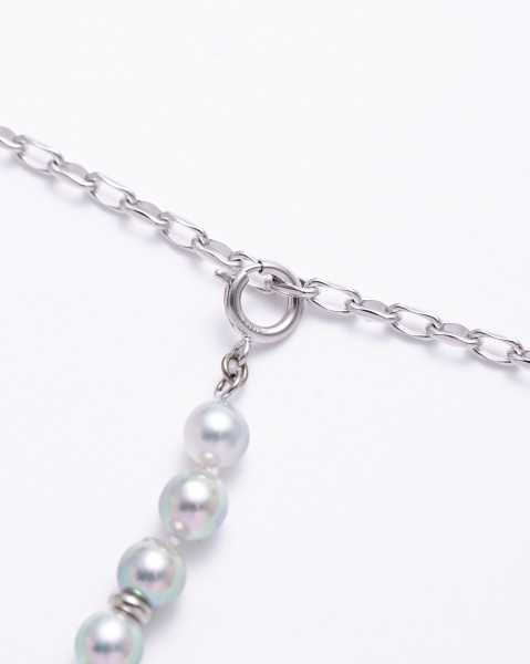 Layer pearl necklace-short/7.5mm