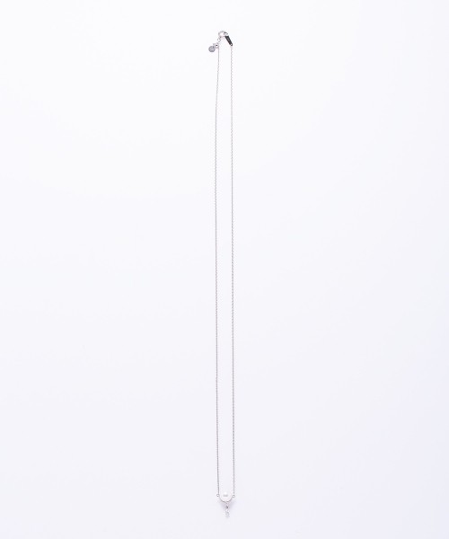 Diamond drop akoya pearl necklace