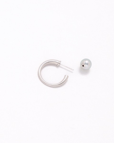Akoya pearl catch hoop earrings(pair)