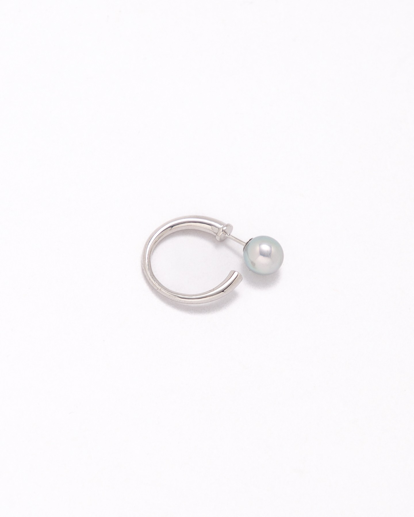 Akoya pearl catch hoop earrings(pair)