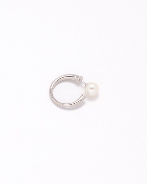 Akoya pearl catch hoop earrings(pair)