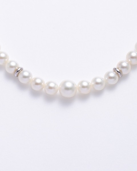 Layer pearl necklace-long/6.5mm