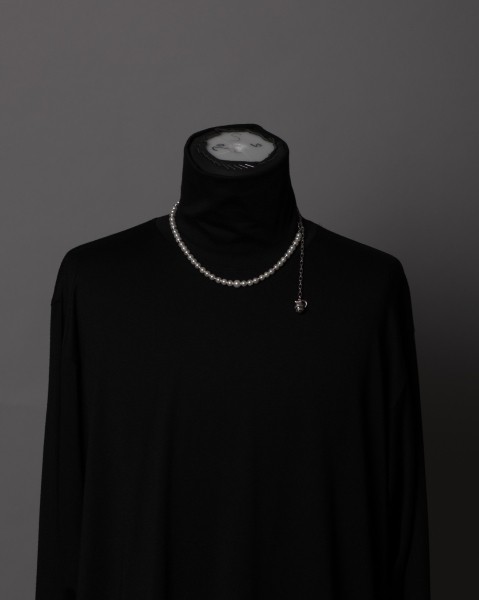 Layer pearl necklace-short/6.5mm